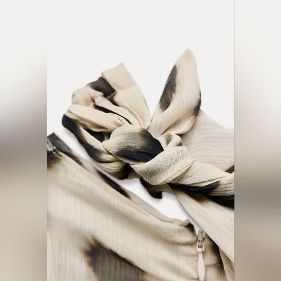 NWT ZARA ANIMAL PRINT VOLUMINOUS DRESSβZW COLLECTION - Picture 12 of 15